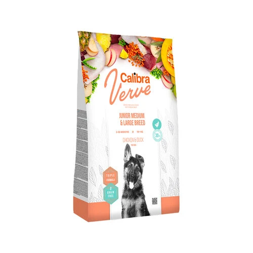 Calibra Verve Grain Free Junior Medium/Large - Huhn & Ente 3 Calibra Verve Grain Free Junior Medium/Large - Huhn & Ente