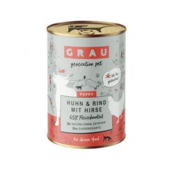 Grau Puppy/Junior Hundefutter - Huhn, Rind & Hirse 7 Grau Puppy/Junior Hundefutter - Huhn, Rind & Hirse -Happy Hundchen Geschaft grau puppyjunior hondenvoer kip rund en gierst blik 202433 0500 none